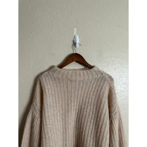 Sezane Olric Jumper Kid Mohair Alpaca Light Pink Womans Small thumbnail 5