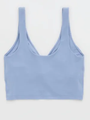 Offline by Aerie Real Me Low Key Ruched Longline Sports Bra thumbnail 2