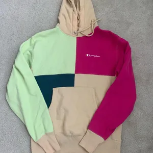 Color block champion hoodie thumbnail 1