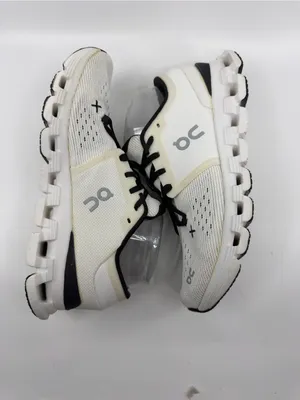 On Cloud X 4 sneakers in ivory and black colorway SZ 7.5 thumbnail 8