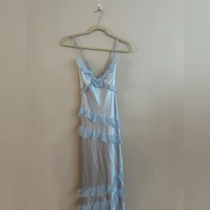 Beginning Boutique Inara Blue Ruffle Maxi Dress - Size 12 thumbnail 14