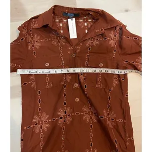 Anthropologie NWT Eva Franco Women Small Josie Eyelet Shirt Western Cowgirl Boho thumbnail 8