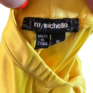My Michelle Yellow Halter Dress thumbnail 7