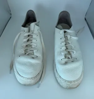 Sam Edelman White Leather Low Top‎ Sneakers Womens 9 Minimalist Lace Up Shoes thumbnail 1