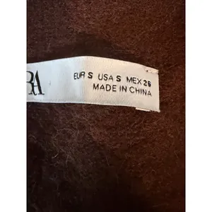 Zara Women Brown Llama Blend Oversized Knit Button Front Sweater Vest Small thumbnail 5