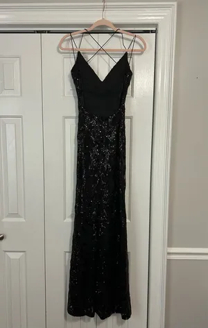 Windsor Black Formal Prom Long Dress thumbnail 3