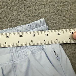 Lululemon Hotty Hot Shorts High Rise 4" Blue Linen Athletic Athleisure Women's 4 thumbnail 7