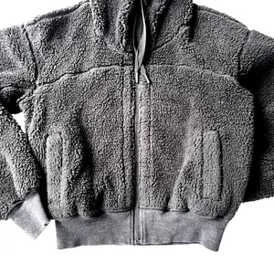 Lululemon Short Sweet and Sherpa Jacket Heathered Core Black Size XS Reversible thumbnail 5