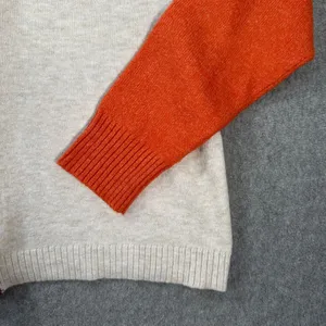 LOFT Colorblock Knit Cardigan Sweater Women's X-Small Button Front Burgundy thumbnail 2