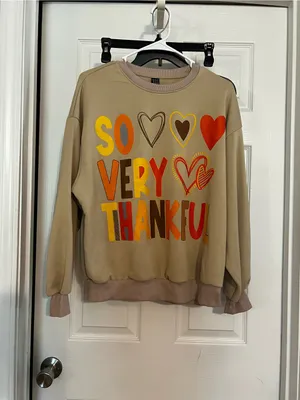So Very Thankful (Thanksgiving) Sweatshirt - Tan thumbnail 2