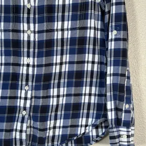 Lauren Ralph Lauren Blue Plaid Button Down Shirt Womens M Fall Preppy Classic thumbnail 9
