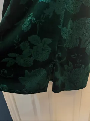 Altar'd State Deep Green Floral Velvet Mini Dress size XS thumbnail 8