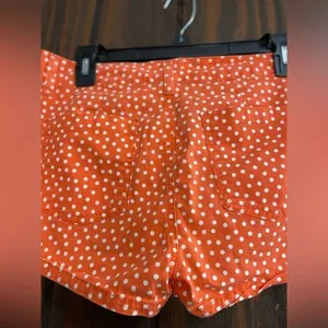 Splendid Polka Dot Shorts Size 4 Orange 98% Cotton Made in USA thumbnail 9