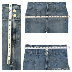 We The Free People 29 X 33 Jayde Flare Blue Jeans Boho 60s Retro Disco OB1184972 thumbnail 9
