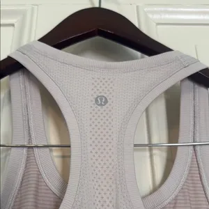 Lululemon White and pink Sleeveless Fitted Backless Tank Top thumbnail 5