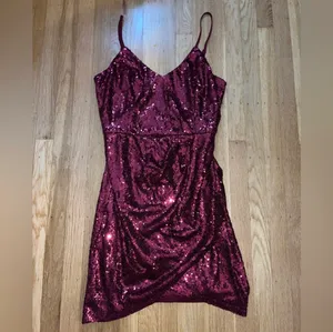 Maroon Bodycon Dress thumbnail 2