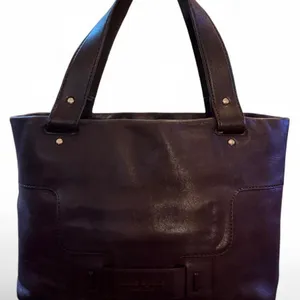 Kate Spade Savona Malea Tote Dark Brown Leather Shoulder Bag Floral Lining thumbnail 2
