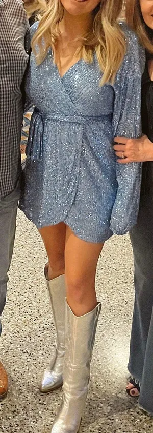 Princess Polly Sequin wrap mini dress thumbnail 2
