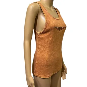 Harley Davidson Motorcycles Cotton Mother Road Tank Top Orange Stone Washed XL thumbnail 6