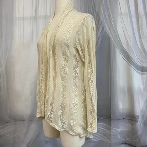 Decorated Originals Cream Lace Cardigan Long Sleeve Boho Fairycore thumbnail 2