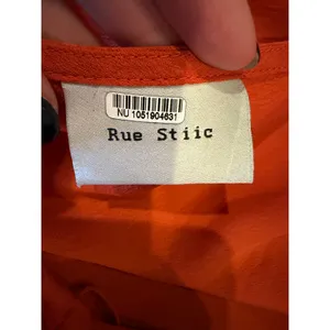 Rue Stiic Aubrey Mini Dress Women Medium Orange One Shoulder Ruched Anthro thumbnail 8