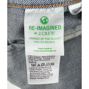 J. Crew Denim Jacket Medium Blue Wash Medium Stretch Trucker Coat Fall EUC thumbnail 4