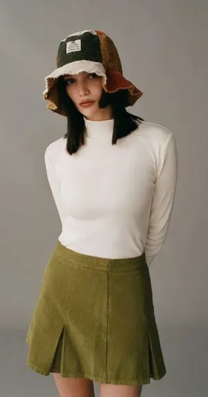 Urban Outfitters Corduroy Pleated Mini Skirt thumbnail 1