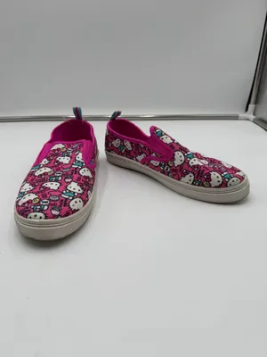 Hello Kitty Sanrio Pink All Over Print Slip On Canvas Sneakers Womens Size 6 thumbnail 3