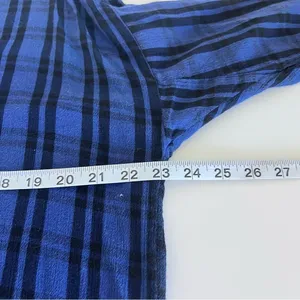 Madewell Highroad‎ Popover Shirt in Chelton Plaid Black Blue thumbnail 9