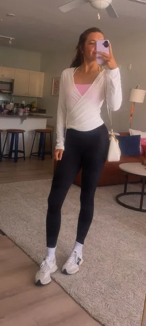 White Wrap Shein Top thumbnail 1