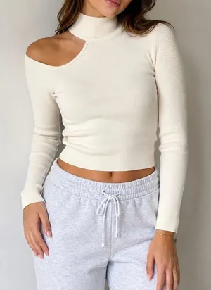 Abercrombie & Fitch Soft A&F Collection Cutout Sweater Medium thumbnail 1