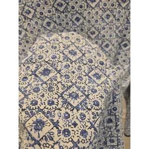 ​Hang Ten Large Blue White Mosaic Tile Long Sleeve Sun Shirt Back Zip Pocket L thumbnail 3
