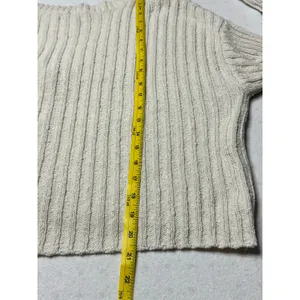 American Eagle Ribbed Button Front Cardigan Sweater Women’s Medium Cream Knit thumbnail 8