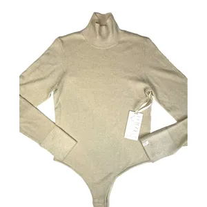 Athleta M Alicia Keys Inner Strength Merino Wool Bodysuit Chantilly Cream Medium thumbnail 8
