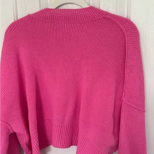 Free People Vibrant Pink Crew Neck Sweater thumbnail 6