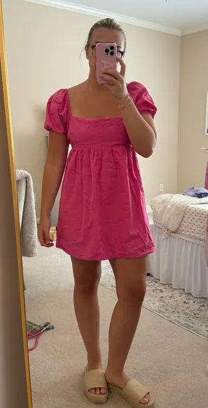 Pink babydoll dress Size M thumbnail 1