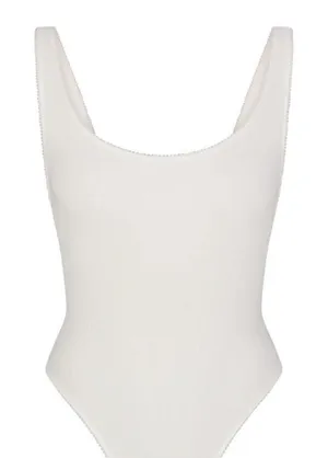 NWOT SKIMS Cotton Rib Picot Tank Bodysuit | Fitted Everyday Basic thumbnail 1