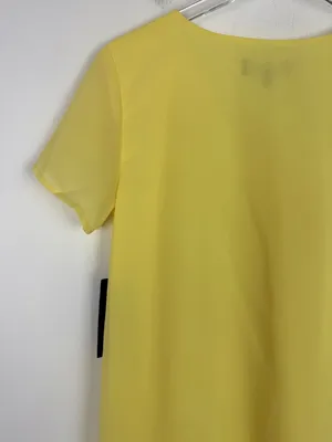 NWT Lulus Freestyle Shift Dress Short Sleeve V-Neckline Mini Yellow Size XS NEW thumbnail 7