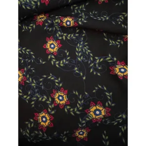 LuLaRoe Maxi Skirt XXS Black Floral Foldover Waist Boho Long Casual Stretch thumbnail 5