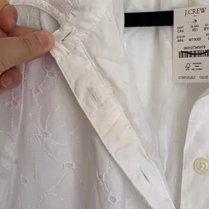 NWT J. Crew Factory Eyelet Collared Mini Shirtdress in‎ White BY515 thumbnail 11