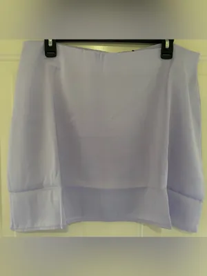 WeWoreWhat Lilac Satin Mini Skirt XL thumbnail 2