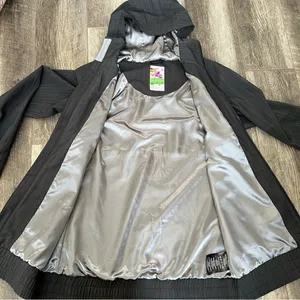 Burton Dryride Softshell Jacket Charcoal Grey Zip Rain Coat Cinched Waist Medium thumbnail 9