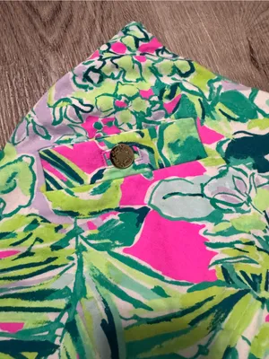 Lilly Pulitzer Madison Skort Early Bloomer Medium Tropical Pink Green thumbnail 3