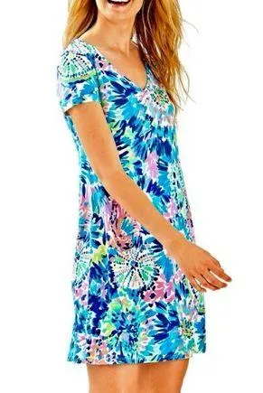 Lilly Pulitzer Shirt Dress in Dive In thumbnail 2