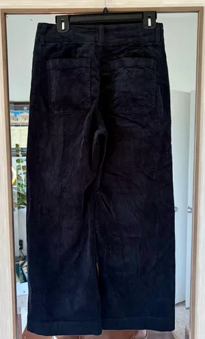 Anthropologie Maeve Pants Womens 29P Colette Corduroy Full Length Wide Leg Black thumbnail 4