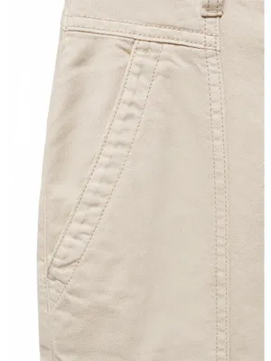 Mango Slouchy Jeans with Hem and Belt Off White Size 4 thumbnail 8