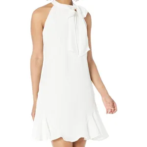 CeCe tie at neck Women's Dress, Sleeveless, White, $35 Size M, B52 thumbnail 7