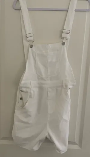 Cider White overall shorts thumbnail 1
