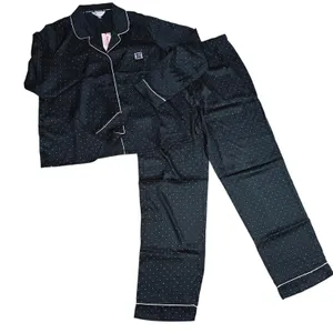 Juicy Couture Black Satin Blinged Womens Pajama Set Size Xlarge thumbnail 1