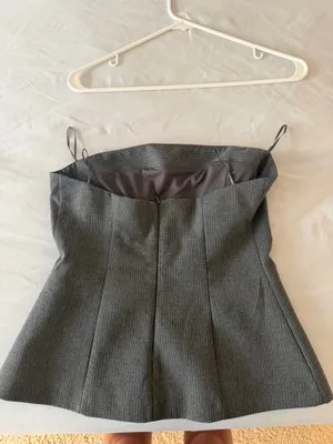 Zara Strapless Corset Top Gray thumbnail 4